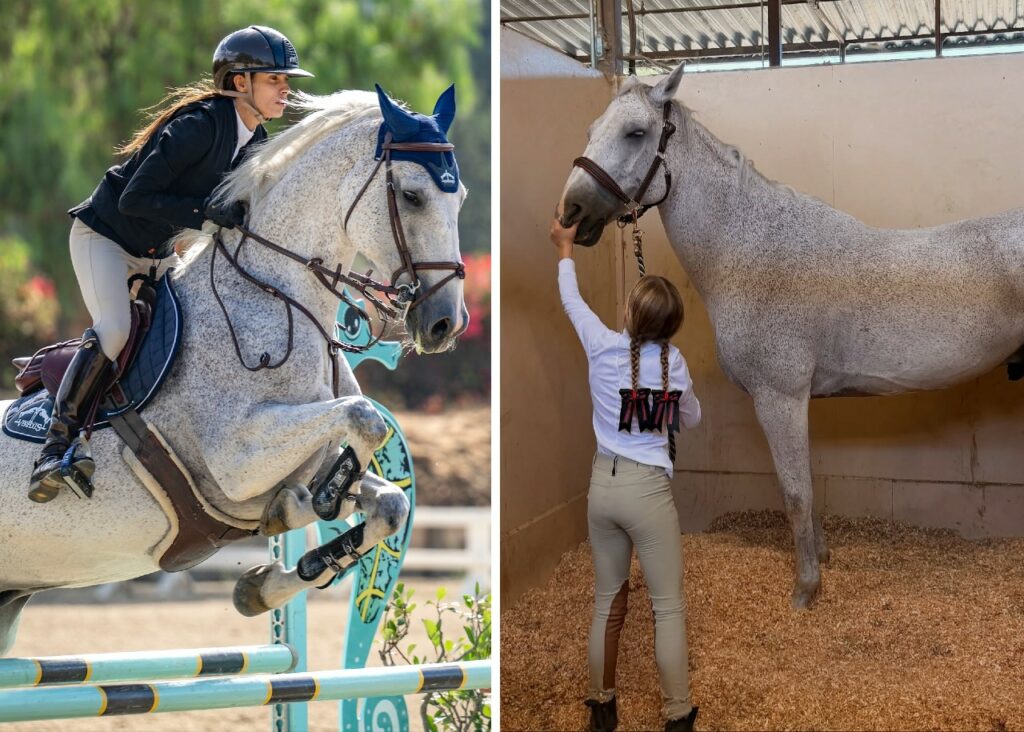 Elisabetta Canalis e la passione per l'equitazione condivisa con la figlia Skyler