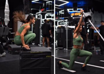 Elisabetta Canalis mostra il suo allenamento strong