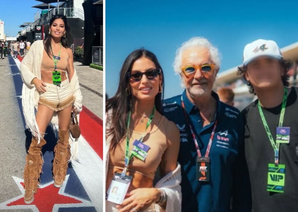 Elisabetta Gregoraci e il figlio volano da NY ad Austin da Flavio Briatore per il GP Usa: foto Elisabetta Gregoraci e il figlio volano da NY ad Austin da Flavio Briatore per il GP Usa: foto