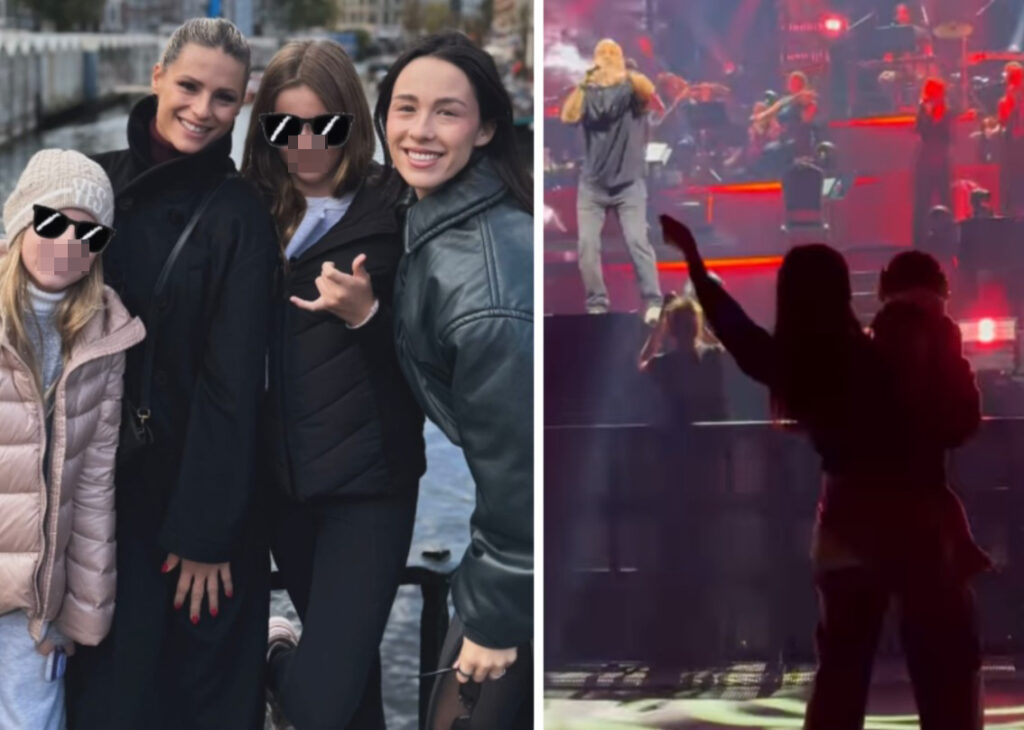 Tutti i figli della Hunziker e di Ramazzotti insieme ad Amsterdam per il concerto di Eros: ci sono anche le bambine di Tomaso Trussardi, guarda