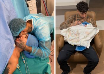 Le foto dall'ospedale di Giulia De Lellis e Tony Effe nel giorno della nascita di Priscilla