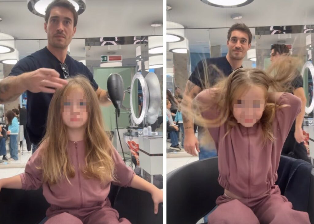 Antonino Spinalbese nel salone di bellezza ha due clienti speciali: fa i capelli a mamma e figlia, guarda Antonino Spinalbese nel salone di bellezza ha due clienti speciali: fa i capelli a mamma e figlia, guarda