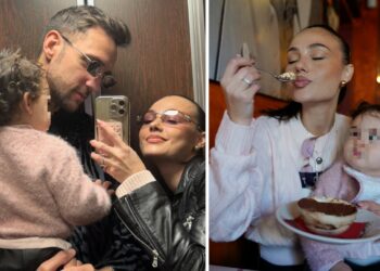 Rosalinda Cannavò felice con Andrea Zenga e la piccola Camilla