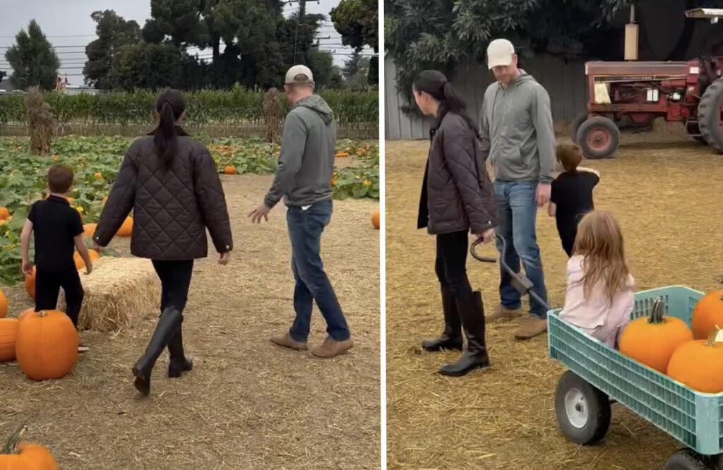 Il Principe Harry e Meghan Markle vanno con i figli Archie e Lilibet a scegliere le zucche per Halloween: guarda