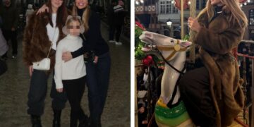 Ilary Blasi porta le figlie Chanel e Isabel dal fidanzato Bastian Muller a Francoforte: foto