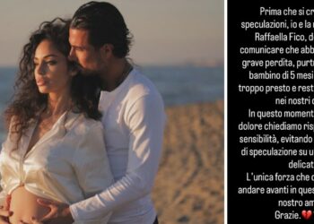''Resterà per sempre nei nostri cuori'': dramma per Raffaella Fico, ha perso il suo bambino, il tragico annuncio del compagno
