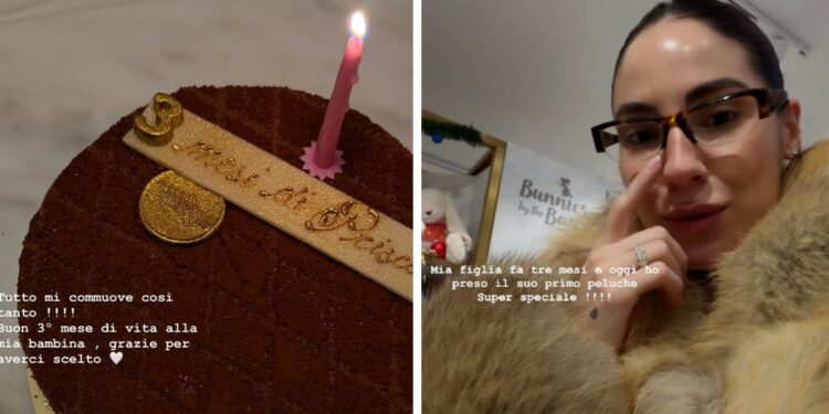 ''Mia figlia fa tre mesi oggi'': Giulia De Lellis celebra il complimese della piccola Priscilla con un regalo speciale, ecco quale