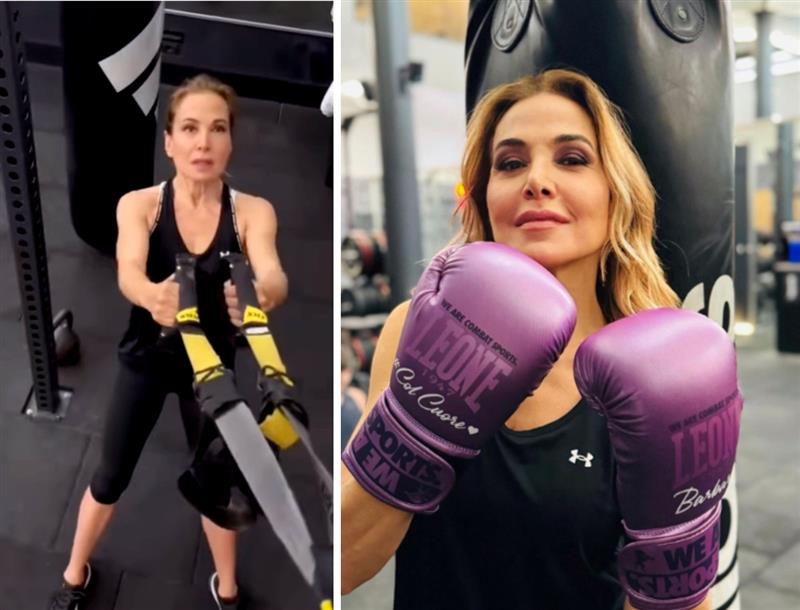 Barbara D'Urso mostra il suo allenamento in palestra