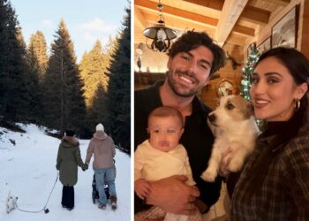 Cecilia Rodriguez e Ignazio Moser a Madonna di Campiglio con Clara