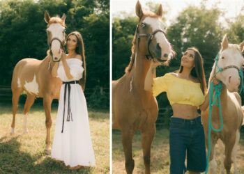 Elettra Lamborghini festeggia il compleanno del suo cavallo Dadi