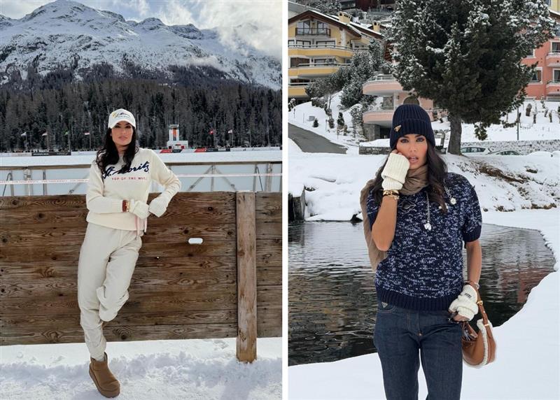Elisabetta Gregoraci super fashion a Saint Moritz Elisabetta Gregoraci super fashion a Saint Moritz