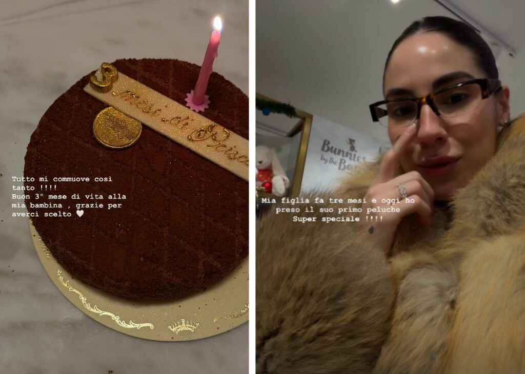 ''Mia figlia fa tre mesi oggi'': Giulia De Lellis celebra il complimese della piccola Priscilla con un regalo speciale, ecco quale