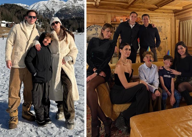 Melissa Satta inizia il 2026 in Svizzera con il compagno Carlo Beretta e il figlio Maddox: guarda