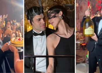 Il futuro sposo di Aurora Ramazzotti festeggia 30 anni: grande festa in maschera con la quasi suocera Michelle Hunziker, foto