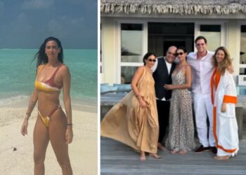 Melissa Satta felice alle Maldive con Carlo Beretta