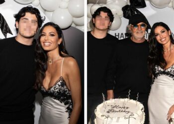 Elisabetta Gregoraci spegne le candeline con l’ex Briatore e l’ormai altissimo figlio Nathan: le immagini del compleanno a Monte Carlo