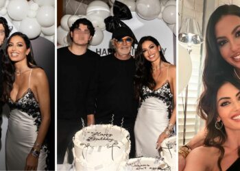 Elisabetta Gregoraci spegne le candeline con l’ex Briatore e l’ormai altissimo figlio Nathan: le immagini del compleanno a Monte Carlo