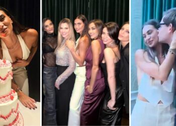 Melissa Satta festeggia 40 anni: compleanno insieme a tante altre ex veline, amici vip e il suo Carlo, foto