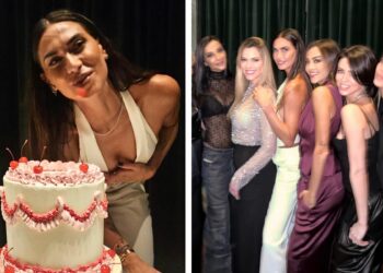 Melissa Satta festeggia 40 anni: compleanno insieme a tante altre ex veline, amici vip e il suo Carlo, foto