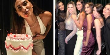 Melissa Satta festeggia 40 anni: compleanno insieme a tante altre ex veline, amici vip e il suo Carlo, foto