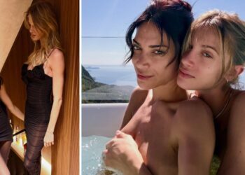 Elodie e Franceska Nuredini sempre più intime nella vasca idromassaggio col panorama mozzafiato alle spalle: foto