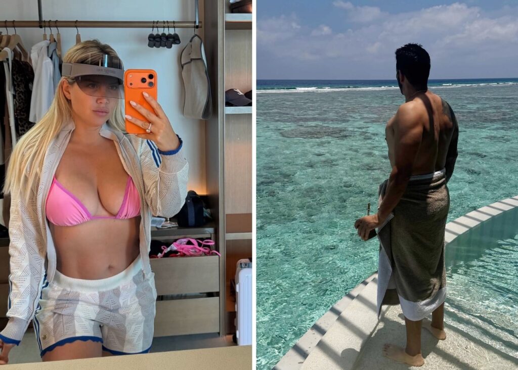 Wanda Nara alle Maldive con il nuovo fidanzato Martin