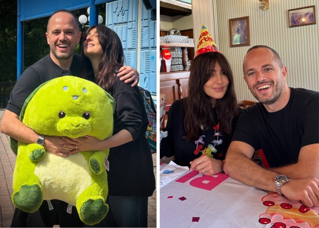 Ambra Angiolini festeggia 49 anni a Gardaland con il fidanzato e la figlia Iolanda