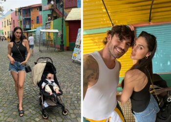 Cecilia Rodriguez e Ignazio Moser felici in Argentina con Clara