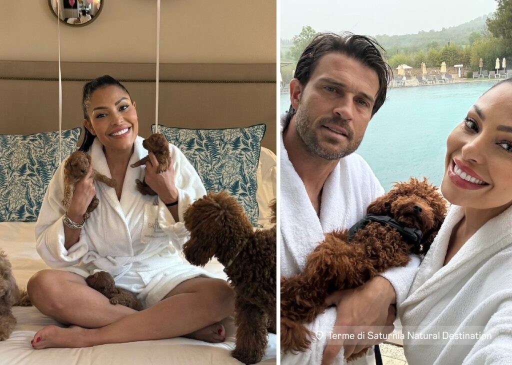 Carolina Marconi festeggia 48 anni col compagno Alessandro Tulli e i suoi barboncini, ecco dove