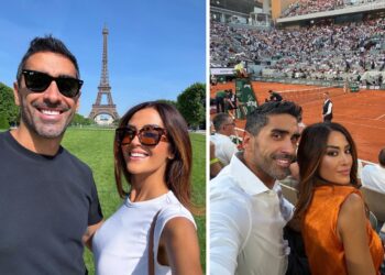 Giorgia Palmas e Filippo Magnini a Parigi Giorgia Palmas e Filippo Magnini a Parigi