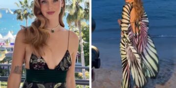 Chiara Ferragni regina glamour a Cannes: per la sesta volta sul red carpet incanta con l’abito firmato Cavalli, foto