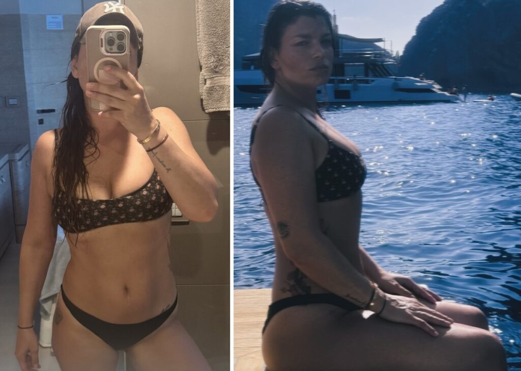 ''Amatevi e non ascoltate nessuno'': Emma Marrone in bikini dopo il body shaming sui social mostra gli addominali, guarda