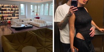Fedez e la fidanzata Giulia Honegger incinta felici della loro nuova casa: lui svela il salone sui social, foto Fedez e la fidanzata Giulia Honegger incinta felici della loro nuova casa: lui svela il salone sui social, foto
